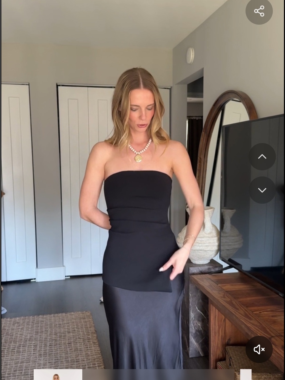 Dissh asymmetrical tube top